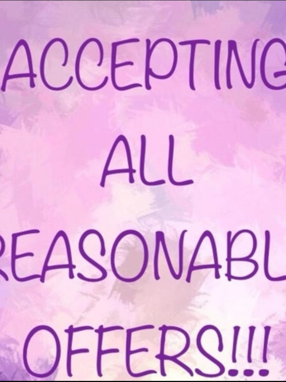 Accepting All Reasonable Offers Wall Art - Pink & Purple